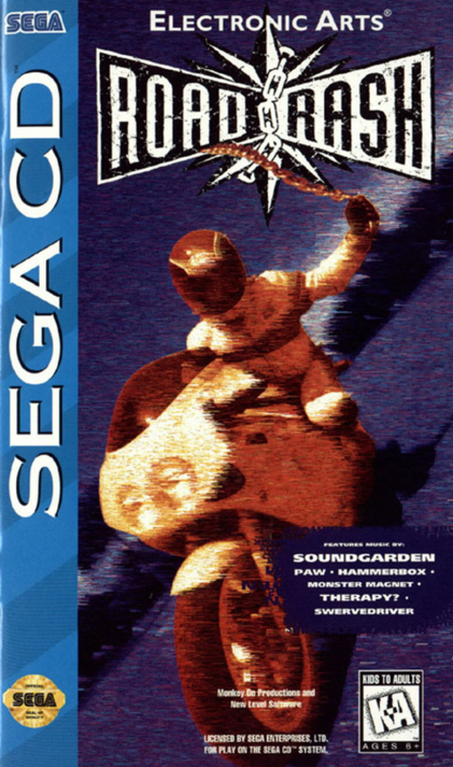 Road Rash (USA) Sega CD Game Cover